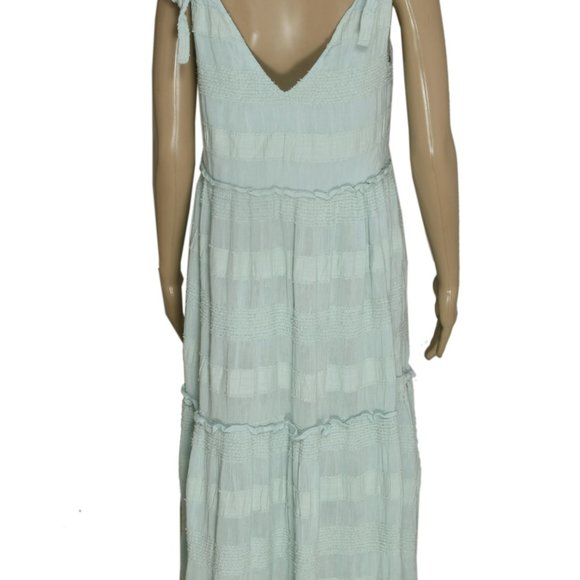 Old khaki Women's Augusta Dress Textured Ruffle Blue New - Picture 7 of 8